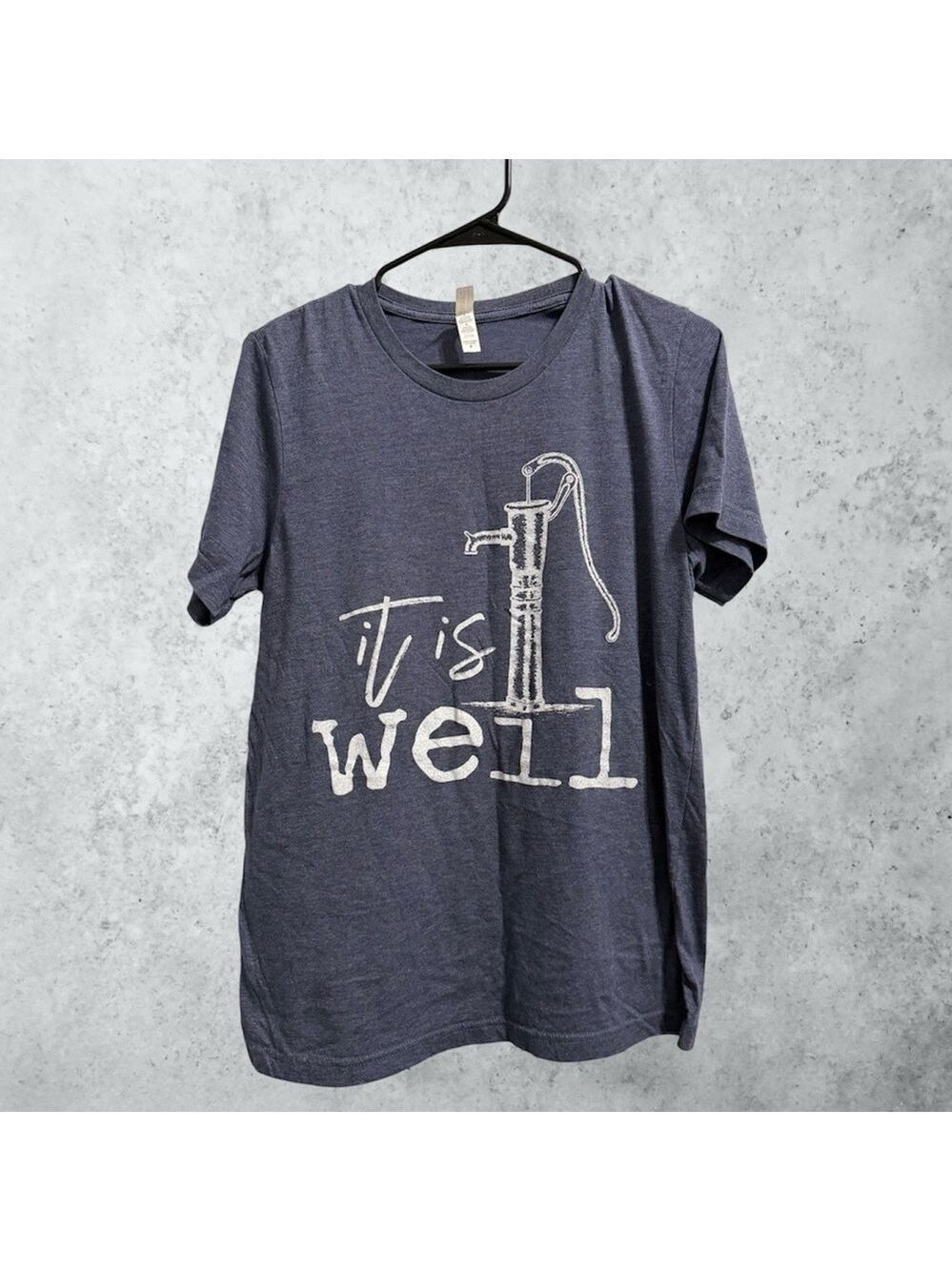 Bella Canvas Dark Gray Graphic Inspirational Tee -Is Is Well With My Soul